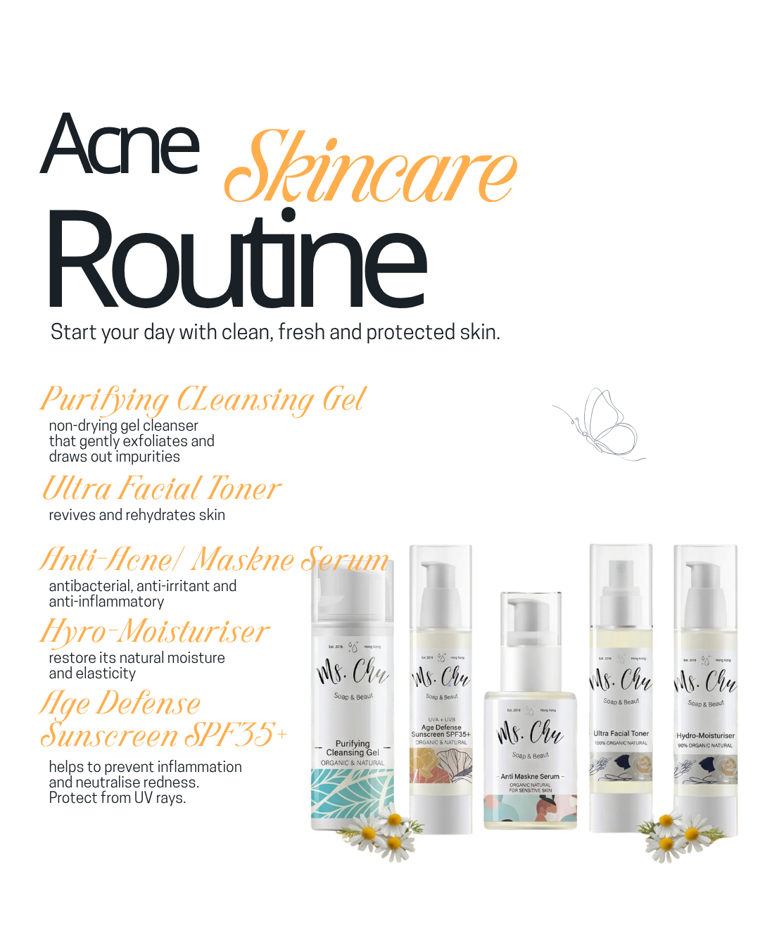 Acne Product Routine Acne Skincare Routine | Natural Sensitive Skin Care - Ms. Chu